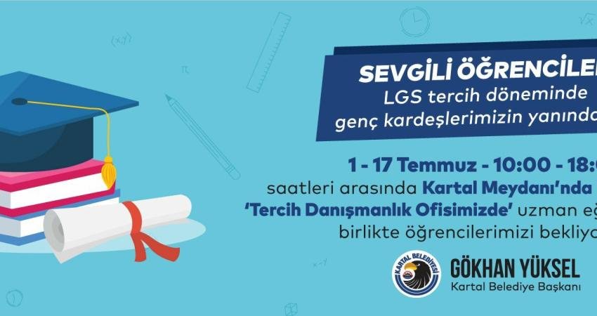 Kartal Belediyesi, ilçede ikamet eden ve Liselere Geçiş Sistemi (LGS)