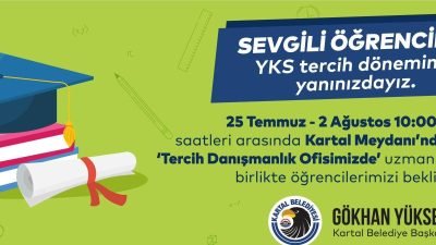 Kartal Belediyesi üniversite adaylarına Yükseköğretim Kurumları Sınavı (YKS) sonuçlarına göre