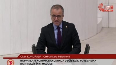 CHP Ankara Milletvekili Okan Konuralp, TBMM Genel Kurulu’nda, Hayvanları Koruma