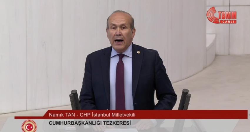 CHP İstanbul Milletvekili Namık Tan TBMM Genel Kurulu'nda Somali ile
