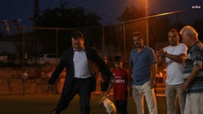 Silivri Belediye Başkanı Bora Balcıoğlu, Gazitepe Futbol Turnuvası’nın açılış maçı