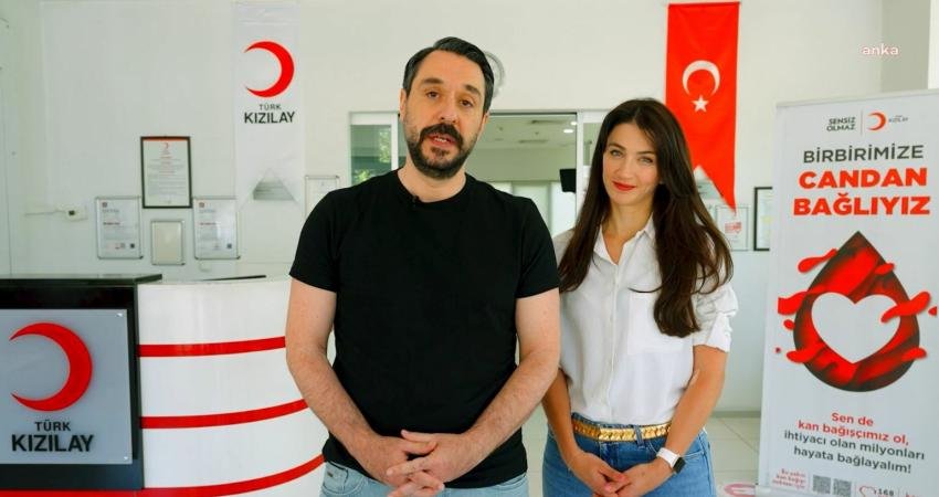 Türk Kızılay’ın yürüttüğü “Birbirimize Candan Bağlıyız” kampanyasına, aralarında Didem Balçın,