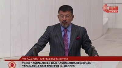 TBMM Genel Kurulu’nda, vergi kanununa ilişkin konuşan CHP Malatya Milletvekili