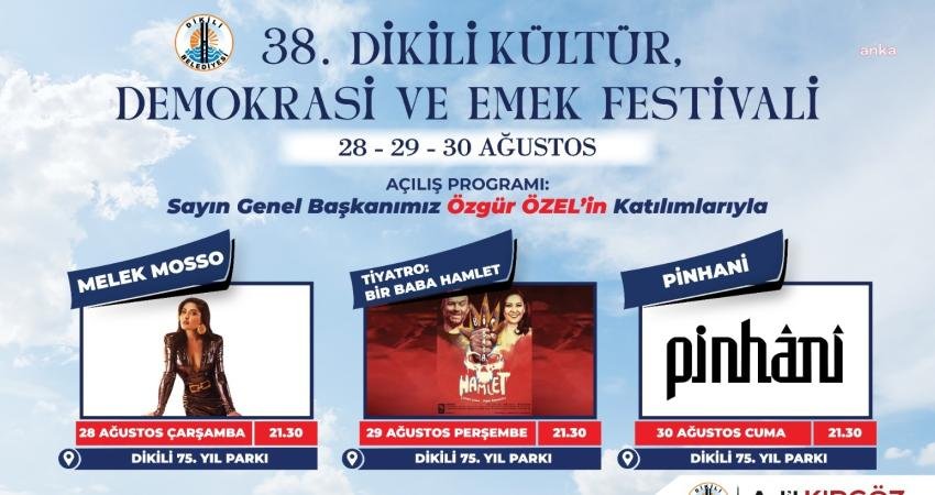 Dikili Belediyesi tarafından 28 ile 30 Ağustos 2024 tarihlerinde düzenlenecek