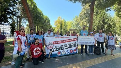 Ege Üniversitesi Tıp Fakültesi Hastanesi'nde çalışan sağlık emekçileri, hastane kreşinin