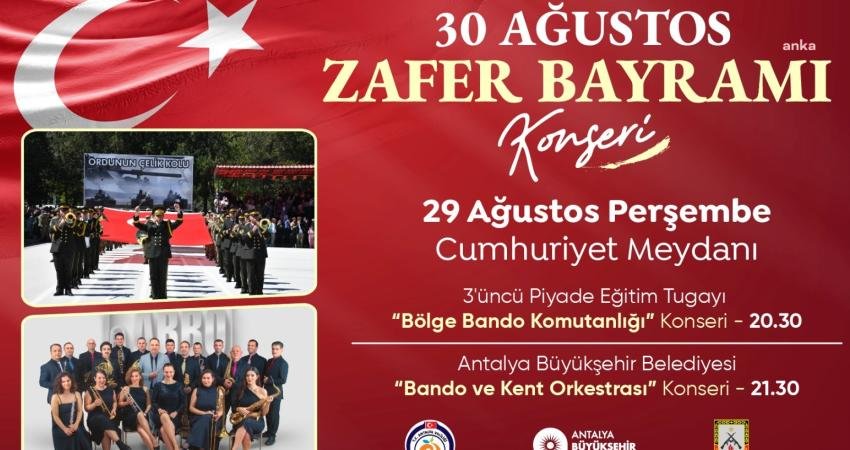 Antalya Büyükşehir Belediyesi,  30 Ağustos Zafer Bayramı'nı bir dizi