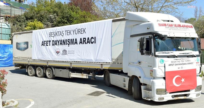 Beşiktaş Belediyesi, Kahramanmaraş merkezli 6 Şubat depremlerinden etkilenen vatandaşlara ve