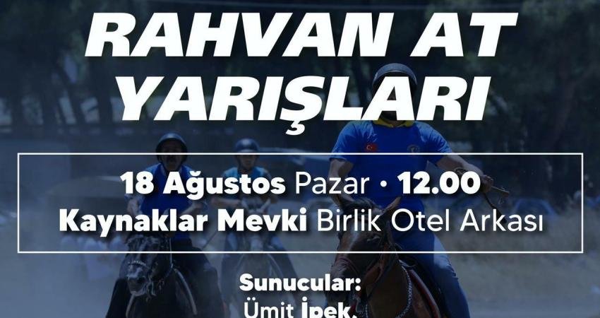 Buca’da 3. Geleneksel Rahvan At Yarışları 18 Ağustos Pazar günü