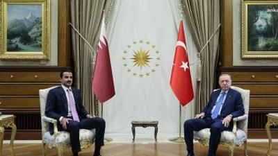 Cumhurbaşkanı Recep Tayyip Erdoğan, Katar Emiri Şeyh Temim bin Hamed