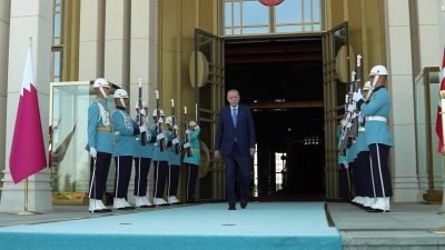Cumhurbaşkanı Recep Tayyip Erdoğan, Katar Emiri Şeyh Temim Bin Hamed