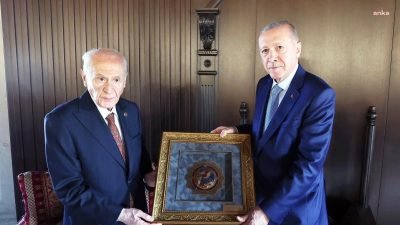 Cumhurbaşkanı Recep Tayyip Erdoğan, MHP Genel Başkanı Devlet Bahçeli ile