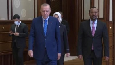 Cumhurbaşkanı Recep Tayyip Erdoğan, Etiyopya Başbakanı Abiy Ahmed Ali ile bir