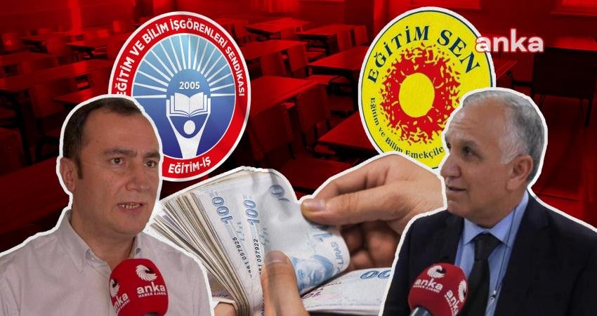 Eğitim-İş Genel Başkanı Kadem Özbay ve Eğitim-Sen Genel Başkanı Kemal