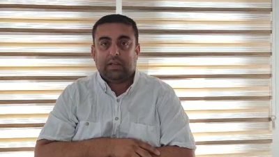 Fırat Üniversitesi Hastanesi'nde görevli Kamu Sağlık-Sen üyesi sağlık çalışanına verilen