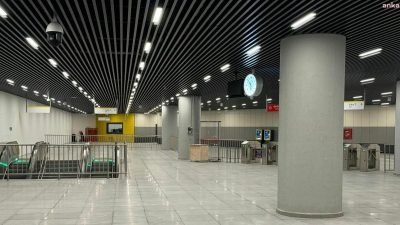 M9 Ataköy-Olimpiyat Metro Hattı’nın Mimar Sinan İstasyonu, yapım işleri tamamlanarak