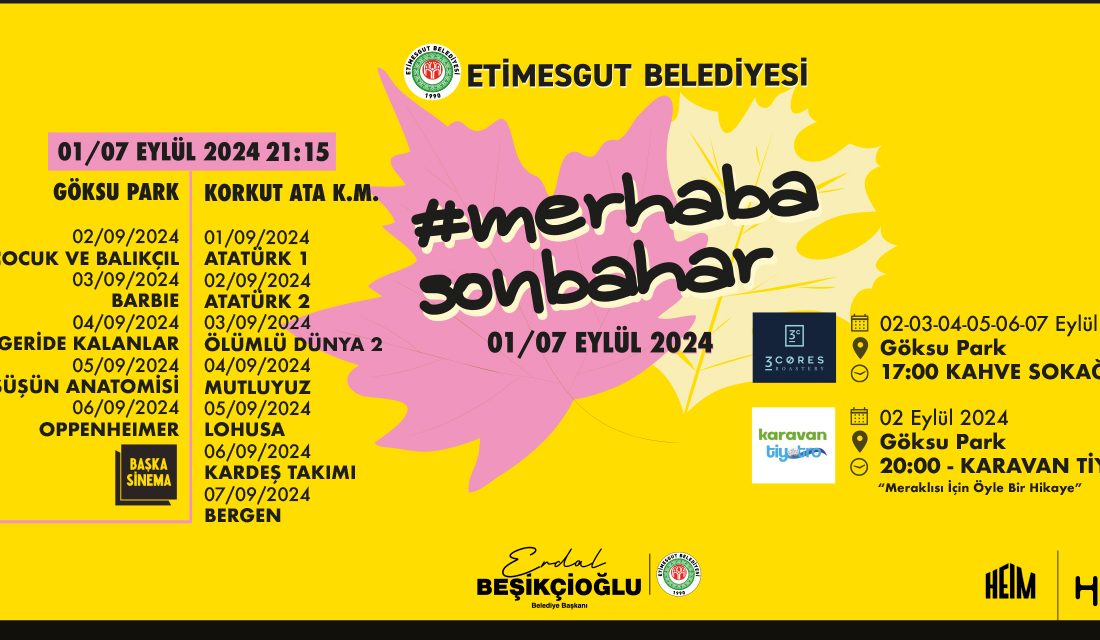 Etimesgut Belediyesi, yaklaşan sonbaharı karşılamak amacıyla zengin içerikli ve çeşitli