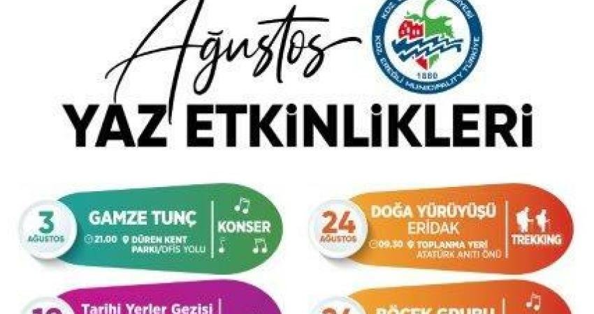 Karadeniz Ereğli Belediyesi tarafından düzenlenen yaz etkinlikleri, ağustos ayında da