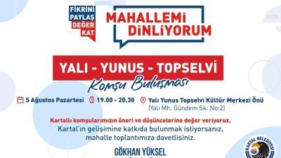 Kartal Belediyesi, 2024-2029 stratejik plan çalışmaları kapsamında, vatandaşları da sürece