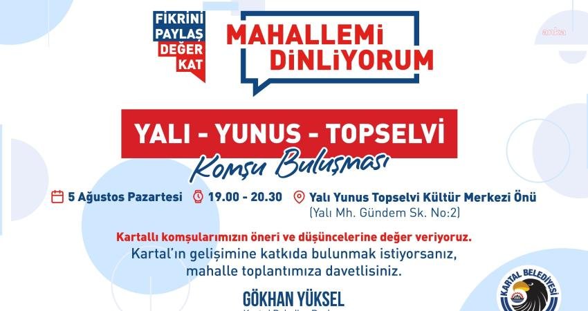 Kartal Belediyesi, 2024-2029 stratejik plan çalışmaları kapsamında, vatandaşları da sürece