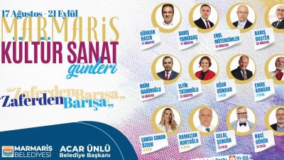 Marmaris Belediyesi tarafından düzenlenecek ‘Zaferden Barışa Marmaris Kültür Sanat Günleri