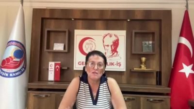 Fatsa Devlet Hastanesi'nde Genel Sağlık-İş Sendikası'nın çağrısıyla iş bırakma eylemi