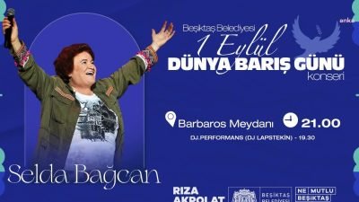 Türk halk müziğinin usta sanatçısı Selda Bağcan, 1 Eylül Dünya