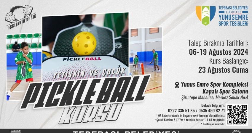 Tepebaşı Belediyesi tarafından Eskişehir’de ilk kez açılacak “Pickleball” kursu için