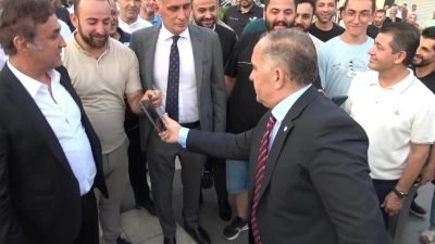 Türkiye Futbol Federasyonu Başkanı İbrahim Hacıosmanoğlu, Amedsportif Faaliyetler Kulübü’nün karşılaşmasını