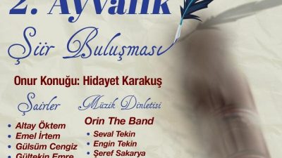 Ayvalık Belediyesi'nin katkılarıyla 2'nci Ayvalık Şiir Buluşmaları başlıyor. 13 Eylül