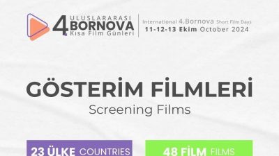 Bornova Belediyesi’nin düzenlediği 4. Uluslararası Bornova Kısa Film Günleri, 11-12-13