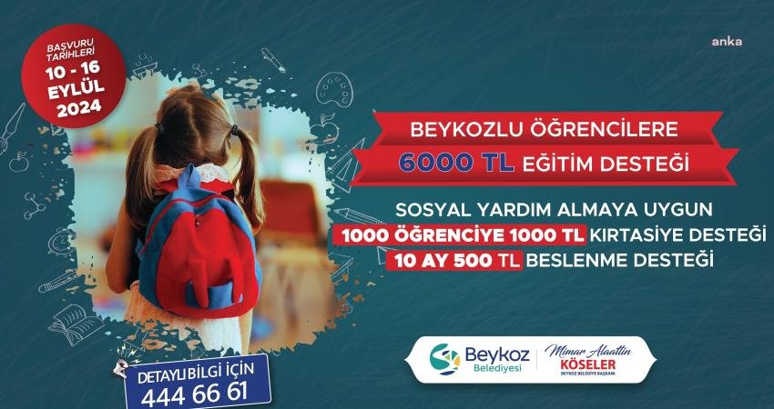 Beykoz Belediyesi, yeni eğitim öğretim yılında ilçede sosyal yardım almaya