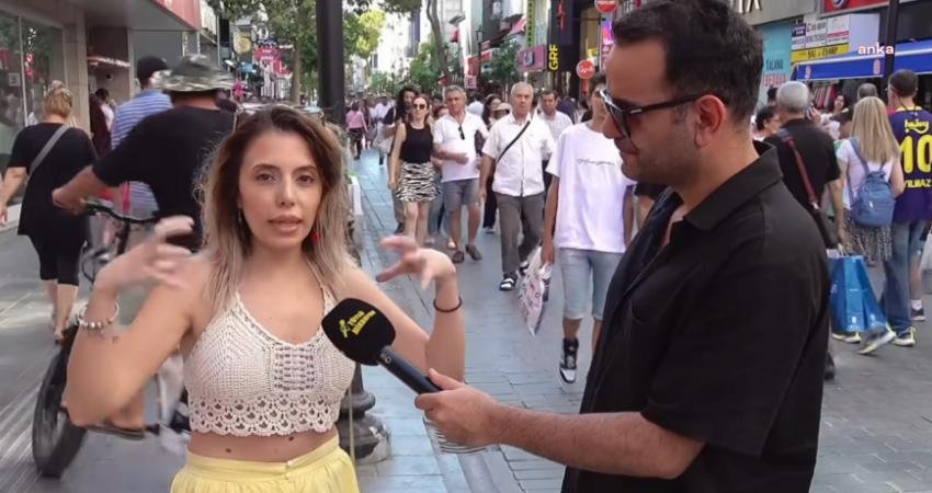 İzmir'de bir sokak röportajında Instagram'a erişim engeli getirilmesine ilişkin kullandığı