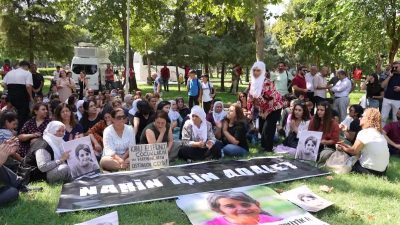 Diyarbakır’daki çeşitli sivil toplum kuruluşunca öldürülen Narin Güran için taziye