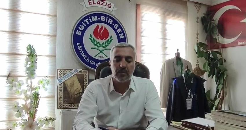 Eğitim-Bir-Sen Elazığ 1 Nolu Şube Başkanı İbrahim Bahşi, eğitim fakültelerinden
