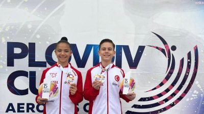 Manisa Büyükşehir Belediyespor Kulübü Cimnastik Takımı'ndan Duru Günen ve Furkan