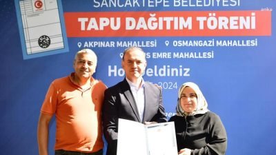 Sancaktepe Belediyesi, ilçede yaşanan tapu sorunlarını çözüme kavuşturmaya devam ediyor.