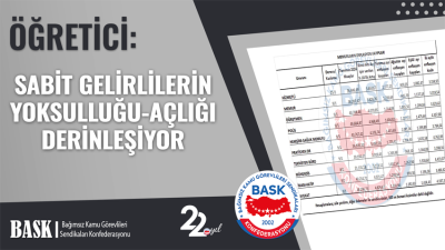 Bağımsız Kamu Görevlileri Sendikaları Konfederasyonu (BASK) , TÜİK in açıkladığı