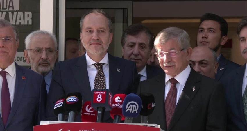 Gelecek Partisi Genel Başkanı Ahmet Davutoğlu ve beraberindeki heyet, Yeniden