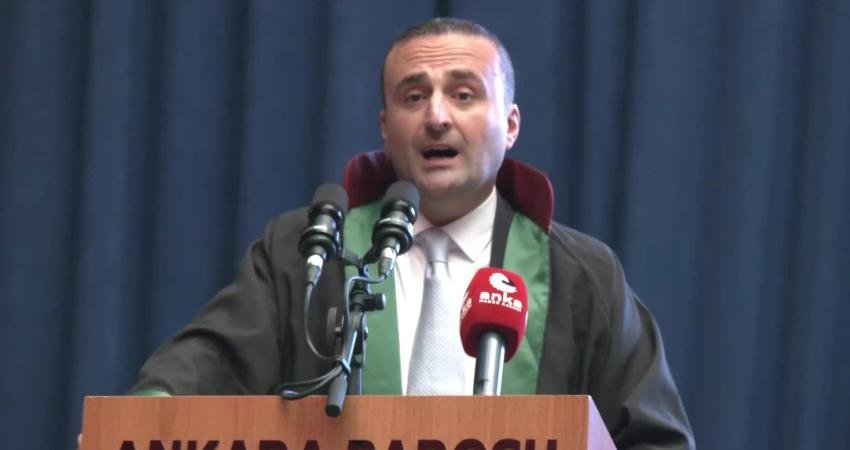 Ankara Barosu’nun 68. Olağan Genel Kurulu’nda konuşan Ankara Barosu Başkanı