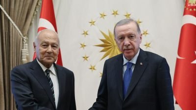 Cumhurbaşkanı Recep Tayyip Erdoğan, Arap Birliği Genel Sekreteri Ahmed Ebu