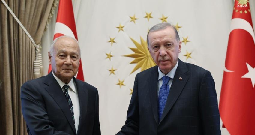 Cumhurbaşkanı Recep Tayyip Erdoğan, Arap Birliği Genel Sekreteri Ahmed Ebu