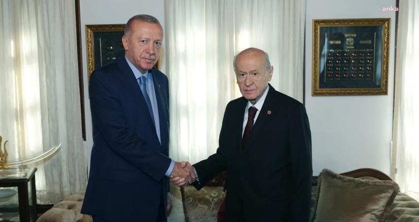 Cumhurbaşkanı Recep Tayyip Erdoğan, MHP Genel Başkanı Devlet Bahçeli'yi konutunda