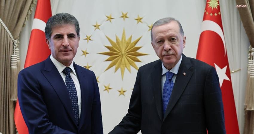 Cumhurbaşkanı Recep Tayyip Erdoğan, Irak Kürt Bölgesel Yönetimi Başkanı Neçirvan