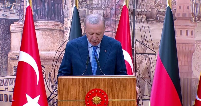  Cumhurbaşkanı Recep Tayyip Erdoğan, Almanya Başbakanı Olaf Scholz ile İstanbul'da