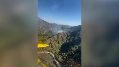 Muğla'nın Dalaman ilçesi Akkaya Vadisi'nde ormanlık alanda çıkan yangın kontrol
