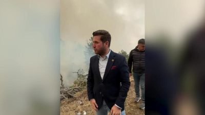 Denizli’nin Merkezefendi ilçesi Başkarcı Dağı’nda başlayan yangın, beşinci gününde devam