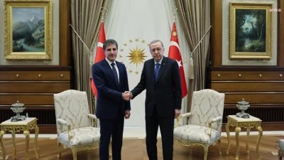 Cumhurbaşkanı Recep Tayyip Erdoğan'ın Irak Kürt Bölgesel Yönetimi (IKBY) Başkanı