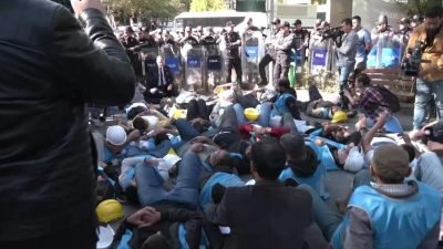 Fernas Madencilik işçilerinin Kurtuluş Parkı'ndan, Enerji ve Tabii Kaynaklar Bakanlığı'na