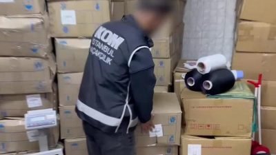 Bayrampaşa'da düzenlenen operasyonda, yurda kaçak yollarla getirildiği belirlenen 10 ton