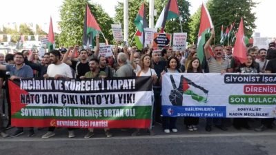 Filistin Eylem Komitesi’nin çağrısıyla toplanan sivil toplum örgütü 7 Ekim’in